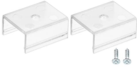 sourcing map 20 Stück Lichtschlauch-Montageclips Wandkanal-Montagehalter-Zubehör LED-Lichtstreifen Montagehalterung für 19 mm bis 20,4 mm wsserdichter LED-Lichtstreifen, durchscheinend