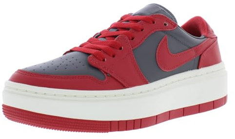 Nike Air Jordan 1 Elevate Low Damen Trainers DH7004 Sneakers Schuhe (UK 5 US 7.5 EU 38.5, Dark Grey Varsity sail red 006)