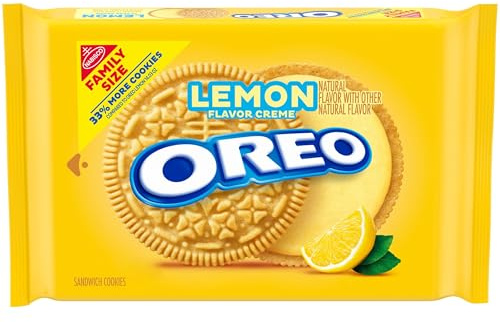 OREO Biscotti sandwich con crema al limone, formato famiglia, 530 g