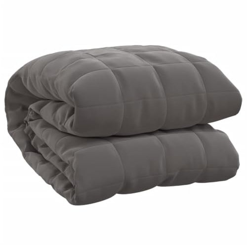 vidaXL Gewichtsdecke Therapiedecke Schwere Decke Schlafhilfe Entspannungsdecke Einschlafhilfe Schwerkraftdecke Grau 155x220cm 11kg Stoff