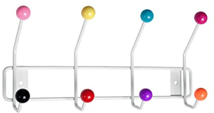 Wandhaken Gumball Metall 8 Haken Garderobe Kleiderhaken Bunt Kugel