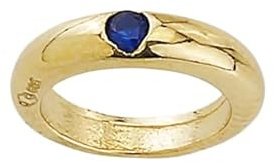 JC Schmuck | Kinder Taufring mit Rubin zauberhafter Einzelring 585 Gold Taufschmuck für Mädchen und Jungen Geschenkidee zur Taufe Geburtsring Anhänger 8400