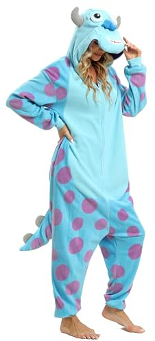 LBJR Erwachsene Cosplay Schlafanzug Tierkostüme Jumpsuit Onesie Nachtwäsche Overall Fasching Karneval Halloween Pyjama
