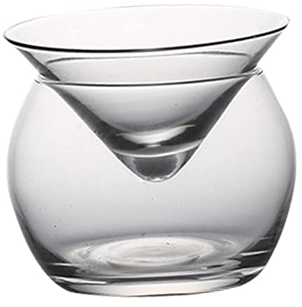 ZAANU Verre Cristal Clair et Lumineux, Tasse Conique et sphérique, for Cocktail Martini, Tasse en Verre créative (S)/1534 (Size : Small)