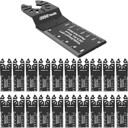 ZENO 40mm Multi Tool Blades 40PCS | Universal Oscillating Saw Blades | Professional Wood Metal Cutter | Quick Release for Fein Multimaster, Ryobi, Milwaukee, Bosch, Dremel, Dewalt, Rockwell (40)