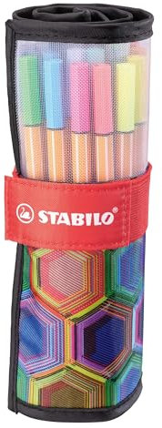 Fineliner Stabilo Point 88 Arty Edition Roller Tempo Schwarz bei 25 Farben | 5 Stücke