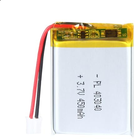 Uxney Batería de 3,7 V 450 mAh 403040 de polímero de litio, iones de litio, batería de iones de litio con conector de 2 PH con 2 mm de tamaño de cuadrícula