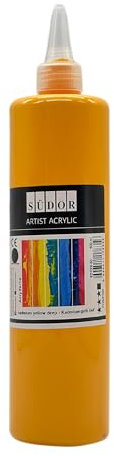 SÜDOR Vernice acrilica da 500 ml – Adatto per pittura acrilica, pittura ad alta pigmentazione per pittura su legno, tela, pietra, carta, tessuto, meta