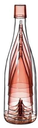 HalcyonFit Lot de 6 grands verres à vin créatifs en plastique portables pour l'extérieur avec verres à champagne transparents pour voyage (rose)