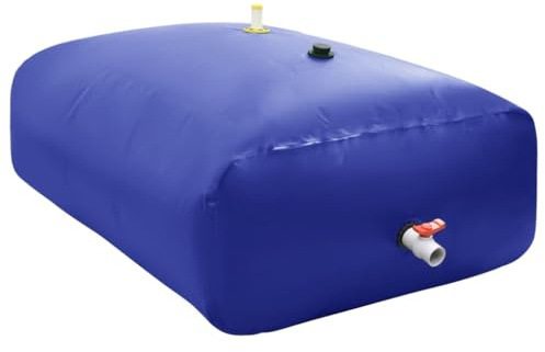 vidaXL Depósito de Agua Plegable con Grifo, Bidón de Agua, Contenedor de Almacenaje de Agua, Tanque de Agua para Jardín, PVC 3000 l