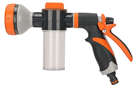 Generic Gartenschlauchdüse, Wasserschlauch-Sprühdüse, Schaumsprüher, Hochdruck-Multifunktions-Wassersprühmaschine mit 8 Modi (Rear Trigger)