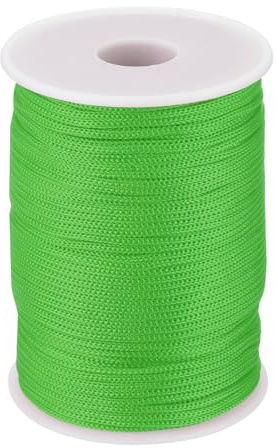 QUARKZMAN Corda Intrecciata in Polipropilene da 2mm, 100m Corda in Nylon Corda Cava per Stendibiancheria, Campeggio, Escursionismo, Esterno, Verde Chiaro