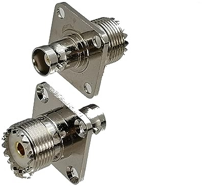 2 stücke Stecker Adapter UHF SO239 Buchse Auf BNC Buchse 4 Löcher Flansch RF Koaxial Konverter Drahtklemme