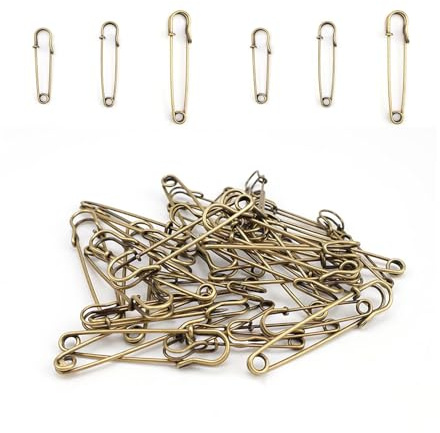 LWLWA Große Sicherheitsnadeln 40 Stück, Heavy Duty Sicherheitsnadel, 50/57/70/75 mm Sicherheitsnadeln für Bastelarbeiten, Decken, Matratzen, Kleidung, Schmuck, Wirkwaren