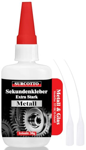 Adhesivo metálico Surcotto instantáneo, extra fuerte, resistente al agua y calor, líquido y透明