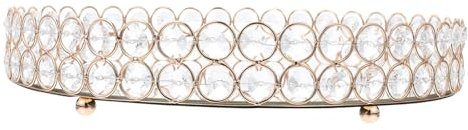 ANDRESLAD 1stück Runder Kosmetik Und Schmuck-organizer Aus Elegantes Spiegeltablett Für Schmuck Parfüm Und Dekoration Für Schlafzimmer Badezimmer Und Schreibtisch
