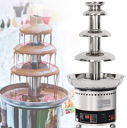 KLYDBMYT Máquina para Fuente de Chocolate, Cascada de Chocolate eléctrica multifunción, Adecuada para Fresas, Cerezas y malvaviscos (4 Niveles)