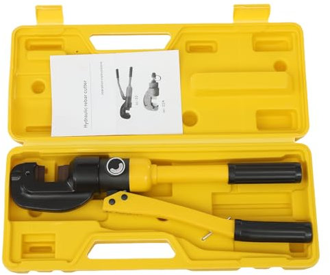 Donened - Hydraulic Rebar Cutter, Manual Rebar Cutter with Box, 13Ton/28660 lbs 4-22mm Handheld Steel Bolt Cutting Tool, Heavy Duty Rebar Crimping Tool