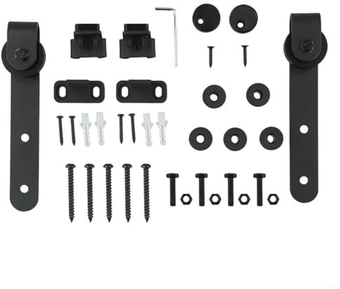 Schiebetür-Hardware-Schrank-Sets, Mini-Scheunentür-Hardware-Hängeschrank-Schienen-Set, glatte, leise Schiebetüren-Kits