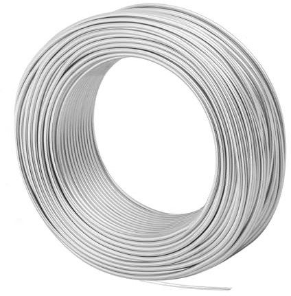 DeJivsin 30m 2mm Alambre para Manualidades, Plata Alambre Plateado de Aluminio, Alambre de Modelado para Joyas, Piezas Decorativas, Esculturas de Bricolaje, Fabricación de Coronas