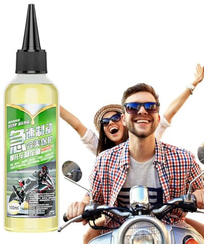 Bremsflüssigkeit – Motorrad Bremsöl – Hochtemperatur Bremsflüssigkeit 100ml – DOT 3 Gelb | Rostschutz | Niedriger Gefrierpunkt | Für Roller, E-Bike, Dreirad, PKW, ATV, Scooter
