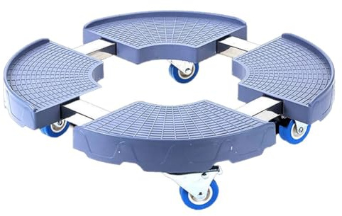 Rullo per piante per interni ed esterni, con ruote girevoli a 360 gradi, diametro regolabile, resistente, per sostenere vasi grandi e attrezzature con freni a ruota (ruota singola)