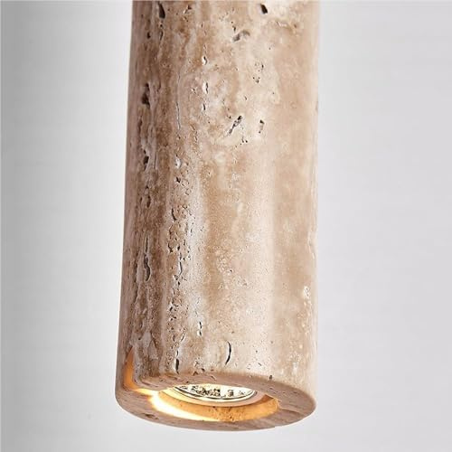 Lampada a Sospensione Industriale a 3 luci con Tubo in Pietra Ale, Lampada a Sospensione da Bar per Cucina, lampadario lineare in Legno di metà secolo, Stile Fattoria, per Sala da Pranzo, Camera