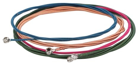Omquot Jeu de Cordes de Basse Colorées en Métal, Résistant à la Rouille, qualité Sonore Polyvalente pour les Amateurs de Musique