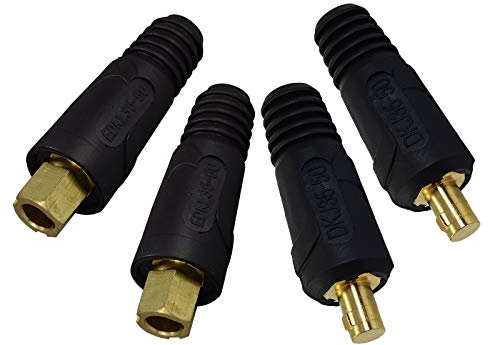 RIVERWELD Cavo di saldatura TIG Connettore da pannello Spina DKJ35-50 e EDKL35-50 300Amp Raccordo rapido 4 pezzi