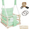 Holz Babyschaukel Indoor - Kinderschaukel - Baby Schaukel 3in1 mit Kissen und Sicherheitsgurt - Komfortable und Robuste