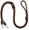 Hundeleine Doppelleine für Mittelgroße Große Hunde Führleine 3m Verstellbar mit 2 Karabiner Leine Hund Robust Nylon Dog Leash Multifunktionale Hundeleine 3 Meter lang x 1,4 cm Braun