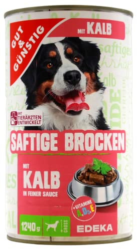Edeka Saftige Brocken mit Kalb in feiner Sauce, 6er Pack (6 x 1,24 kg)