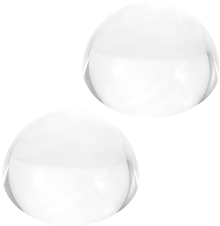 COHEALI Gepresste Kristall Halbkugel Tischlupe Kalligraphie-pinselhalter Kristalllupe Fotogewichte Lesehilfe Linse Vintage Briefbeschwerer Halbe Linse Lupenkuppel Glas 3d Bastelbedarf