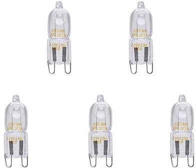 Osram 5er Pack Halopin 66733 33 Watt 230 Volt G9 Halogen dimmbar warmweiß 460 Lumen | Halogenstift | Halogenlampen | Stiftsockellampe