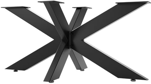 SOTOOLS Tischgestell Spider schwarz 980x580x430 mm belastbar bis 500kg Kreuzgestell Tischkufen Tischbein Untergestell für Couchtische