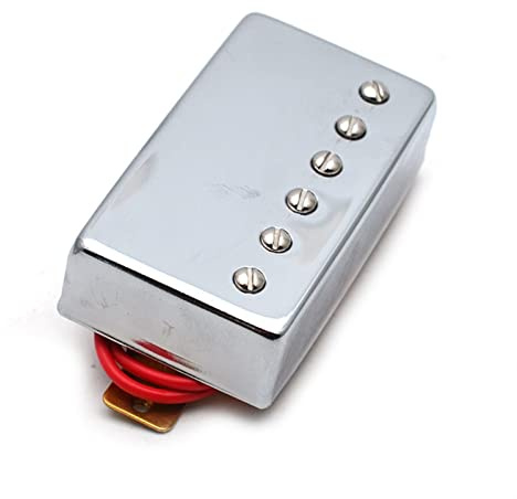 Humbucker Electric Guitar Pickup Gold/Chrome Neck Bridge Pickup Für Lp. E-Gitarre-Messing-Gitarre-Gitarrengitarre-Guitarra-Pickup Pickup für E-Gitarre(Chrome Bridge)