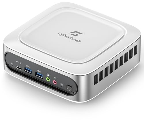 CyberGeek Mini PC Gaming, 11th Gen Core i9-11900H(8C/16T, Up to 4.9GHz), 32GB DDR4 1TB PCIe SSD Mini Computer Linux, 4K Triple Display (DP/HD/Type-C), 6 USB Ports, Dual LAN, Wi-Fi 6, BT5.2 Home Office