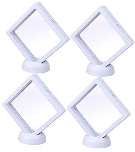 LALADEFIEE 8stücke Teiliges Schmuckdisplay Weiß Mit Transparentem Pe-folienhalter Inkl Schmuck-displayboxen Und Runden Basen Langlebig Und Vielseitig Für Schmuckpräsentation Im Geschäft
