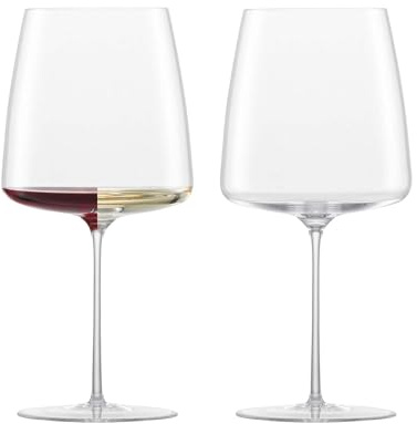 ZWIESEL GLAS Simplify Burgundy Red Wine Glass (Set of 2), Hand-Blown Wine Glasses for White and Red Wine, High-Quality Tritan Crystal Glasses (25 Ounce)