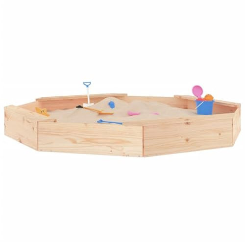 Sandkasten mit Verstellbarem Dach Tannenholz Mehrfarbig UV50 115x115x115cm