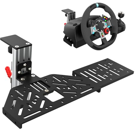 EG STARTS Tischhalterung Sim Racing Wheel Stand Simulator Cockpit Wheel Stand Racing Lenkung Schalthebelhalterung für Logitech G25 G27 G29 G920 G923 Thrustmaster T248 T300 T-GT T500 T818 Rennräder