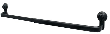 HAMPPLIES Portasciugamani a Ventosa Nero Asta Portasciugamani Per Bagno Facile Da Installare Su Superfici Lisce Resistente e Elegante Per Asciugamani Da Bagno 1 Pezzo
