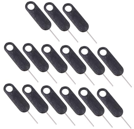 AUTSUPPL 15 pièces Aiguilles Ouverture Sim Légères et Portables pour Éjection Carte Sim avec Porte-clés Outil Précis pour Retirer Toute Sécurité