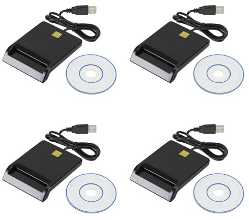 Onchdbfhuu 4X Universal Card Reader for Bank Card Card ID DNIE ATM IC SIM Card Reader for Android Phones and Tablet