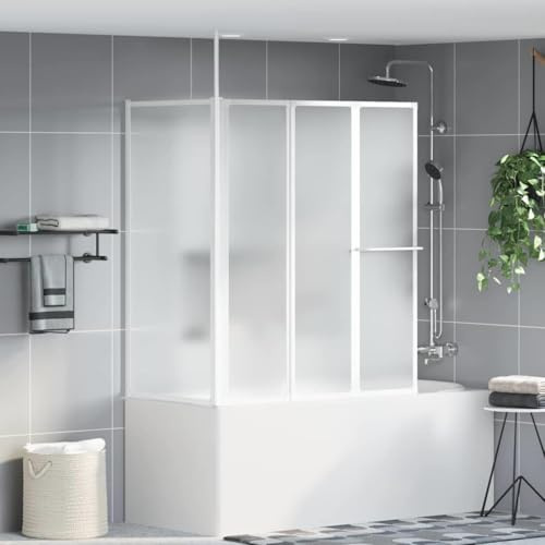 Paroi de baignoire en aluminium mat 120 x 70 x 137 cm avec panneaux rabattables et joint de sol caoutchouté pour salle de bain Protection anti-éclaboussures et utilisation flexible