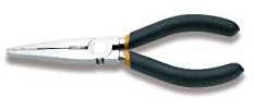 Beta 1162K - Flachzangen mit geraden Backen, extralang, innengeriffelt, verchromt, Griffe mit zweischichtigem Überzug aus rutschfestem PVC