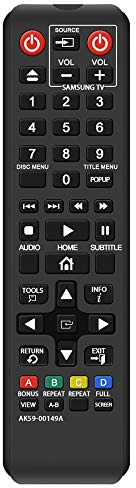 Alkia AK59-00149A Fernbedienung Ersatz für Samsung DVD BD Blu-Ray Disc Player Fernbedienung, anwendbar BDF5100/ZA BD-ES5300 BD-FM51 BD-FM57C BD-H5100 BD-H5900 BD-HM51 BD-HM59