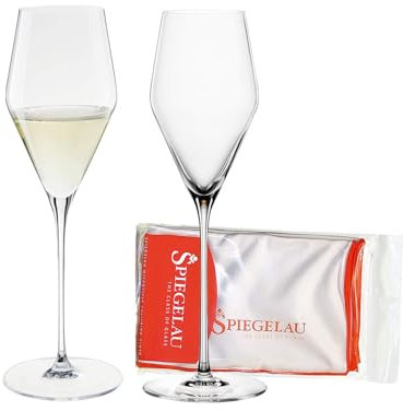Spiegelau DEFINITION Champagnerglas 2 er Set + Poliertuch, 1355169
