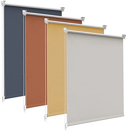 bobodeco Verdunklungsrollo ohne Bohren & mit Bohren, Verdunkelungsrollo Klemmfix, Creme 60x120cm (BxH), Thermorollo Sichtschutz und Sonnenchutz, Rollos Hitzeschutz für Fenster & Tür