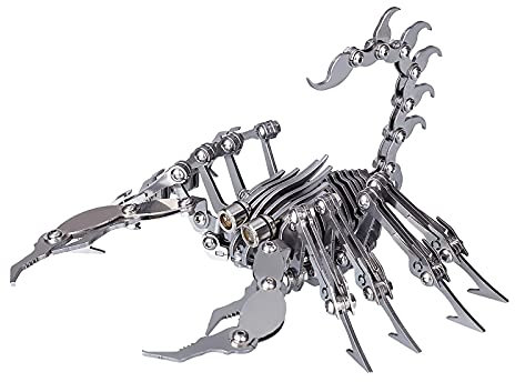 Sunery 3D Metall Puzzle Mechanische Skorpion Modell Bausatz mit Licht, 274Teile DIY Puzzle Konstruktionsspielzeug Geschenk für Erwachsene und Kinder